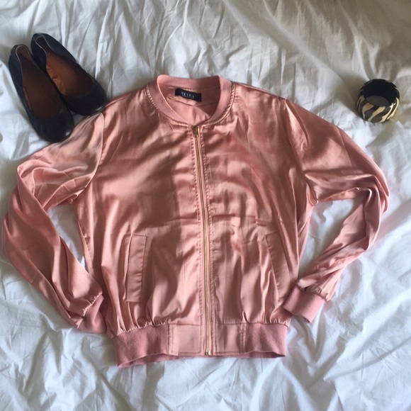 AKIRA Jackets & Blazers - Pink bomber